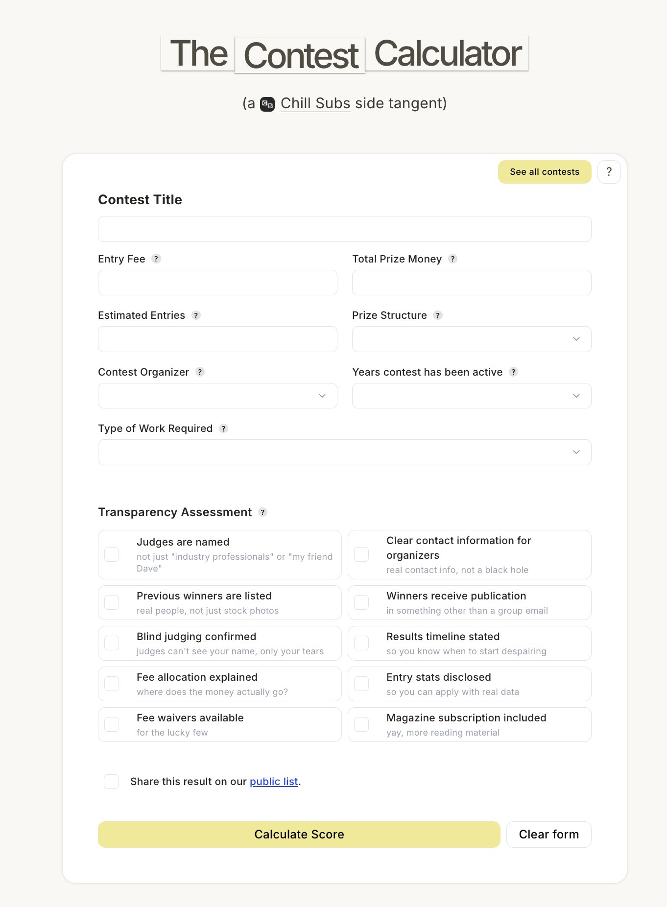 www.thecontestcalculator.com